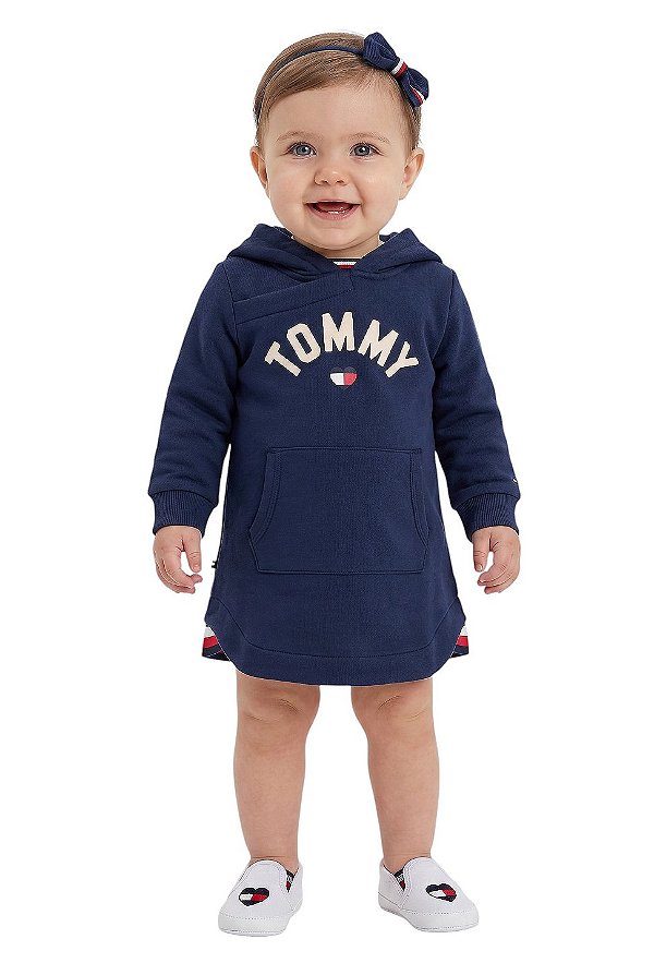 Vestido Bebê Tommy Hilfiger em Moletinho