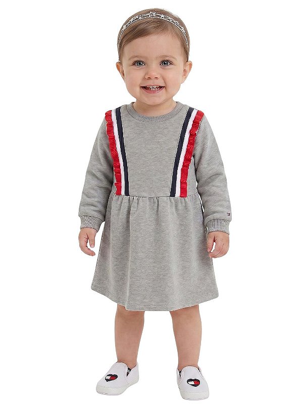 Vestido Baby Moletom Tommy Hilfiger