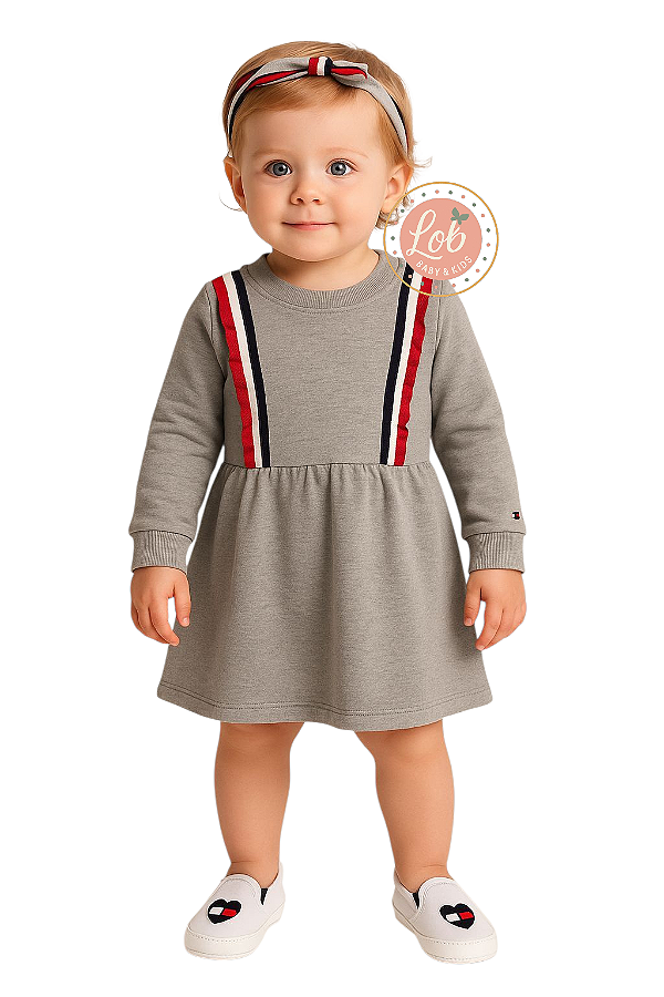 Vestido Baby Moletom Tommy