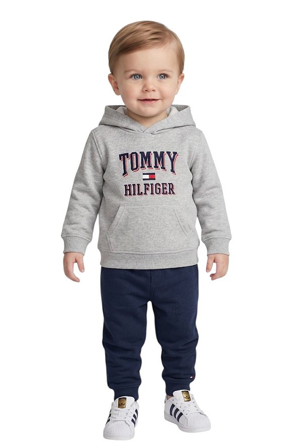 Conjunto Bebê Tommy Hilfiger Moletom com Fleece