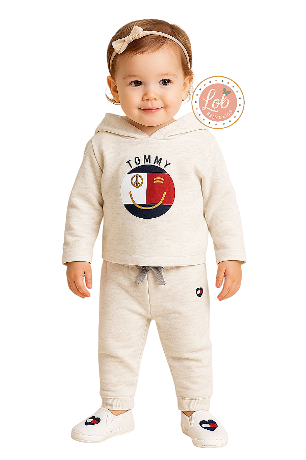 Conjunto em Moletom Baby Tommy Hilfiger