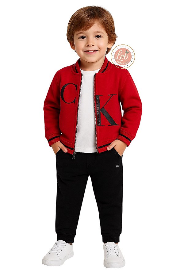 Conjunto em Moletom Kids Calvin Klein