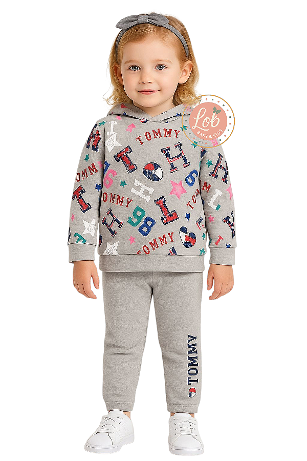 Conjunto em Moletom Kids Tommy Hilfiger