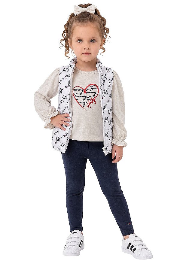 Conjunto Kids 3 Peças Colete Tommy Hilfiger