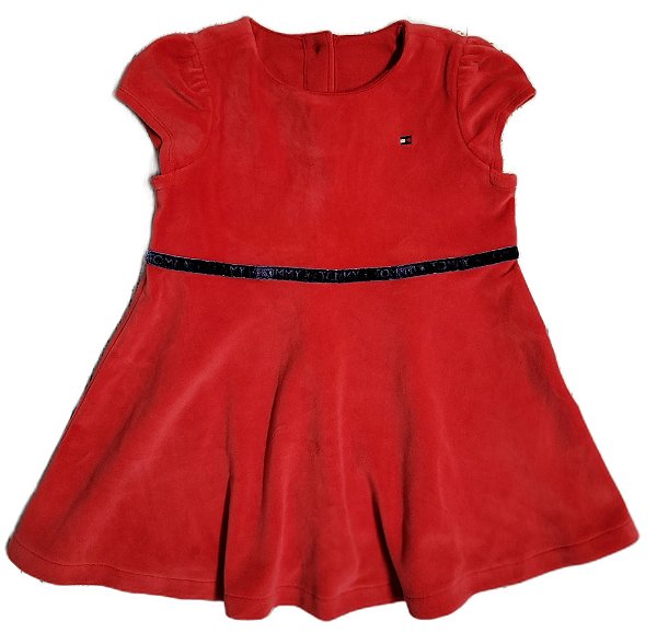 Vestido Baby Veludo Tommy Hilfiger