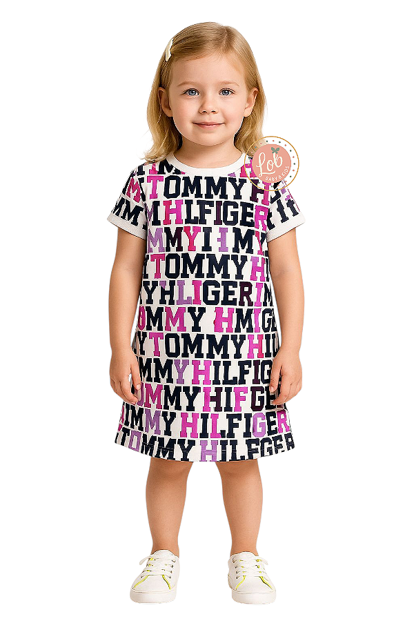 Vestido em Moletom Kids Tommy Hilfiger