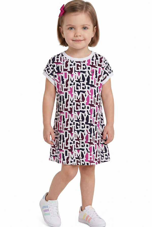 Vestido em Moletom Kids Tommy Hilfiger