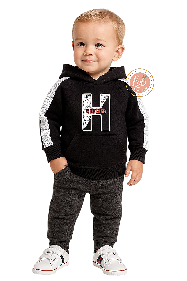 Conjunto em Moletom Baby Tommy Hilfiger