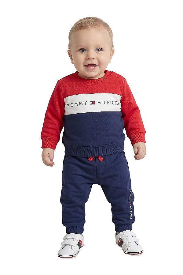 Conjunto em Moletom Baby Tommy Hilfiger