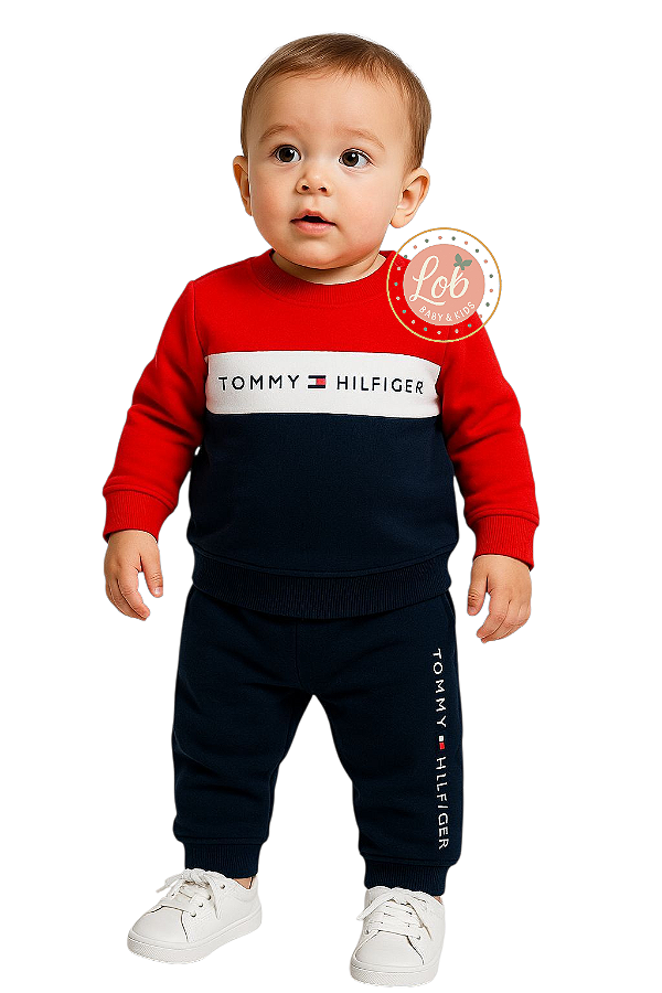 Conjunto em Moletom Baby Tommy Hilfiger