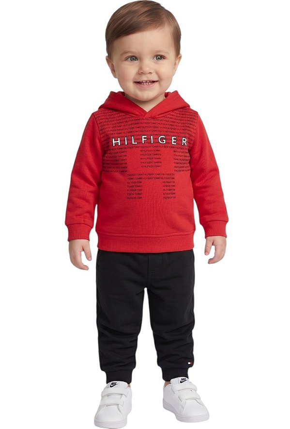 Conjunto Bebê Tommy Hilfiger Moletom com Fleece