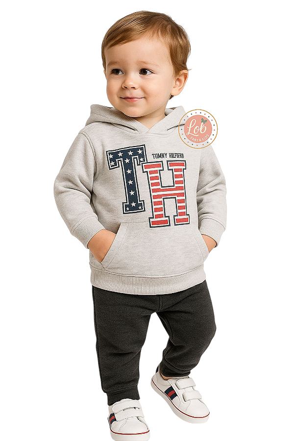 Conjunto em Moletom Baby Tommy Hilfiger