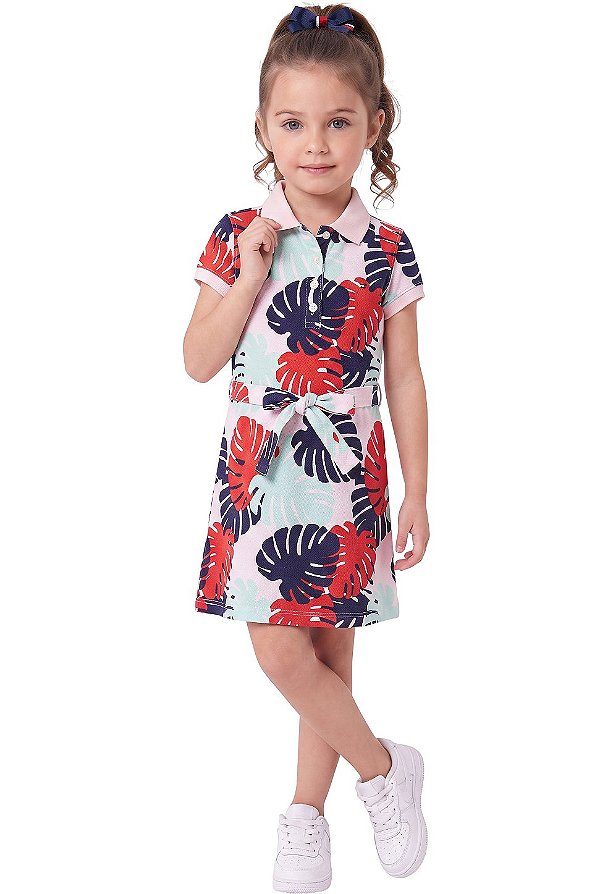 Vestido Kids Gola Polo Tommy Hilfiger