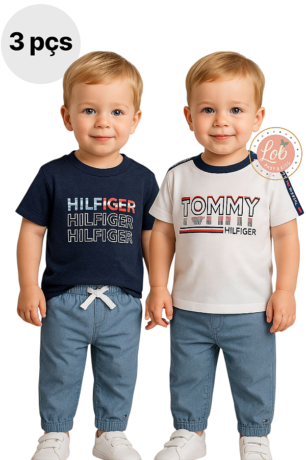 Conjunto Baby 3 peças Tommy Hilfiger