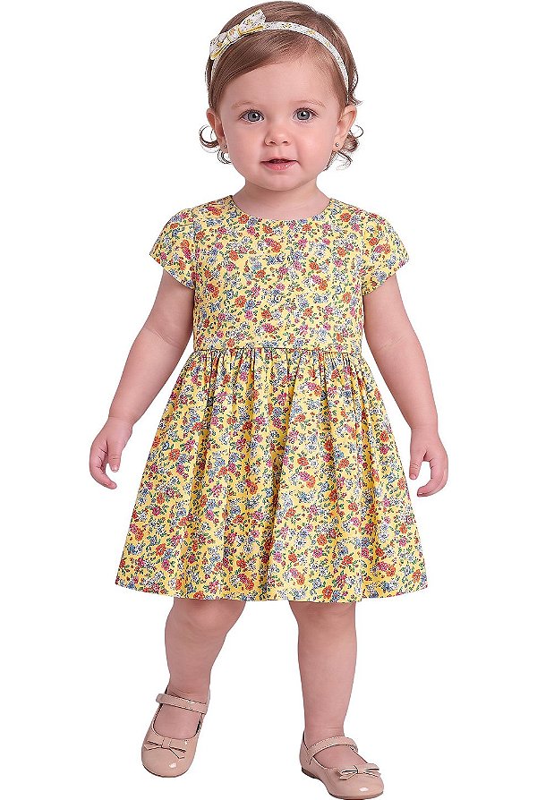 Vestido Bebê Polo Ralph Lauren Floral Algodão