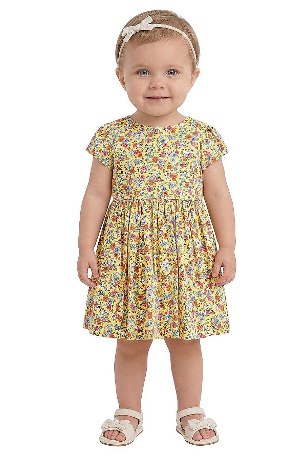 Vestido Bebê Polo Ralph Lauren Floral Algodão