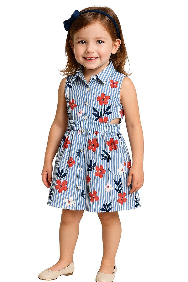 Vestido Kids Floral Tommy Hilfinger