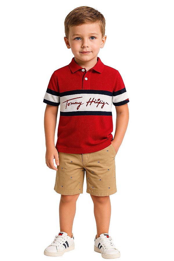 Camisa Gola Polo Kids Tommy Hilfiger