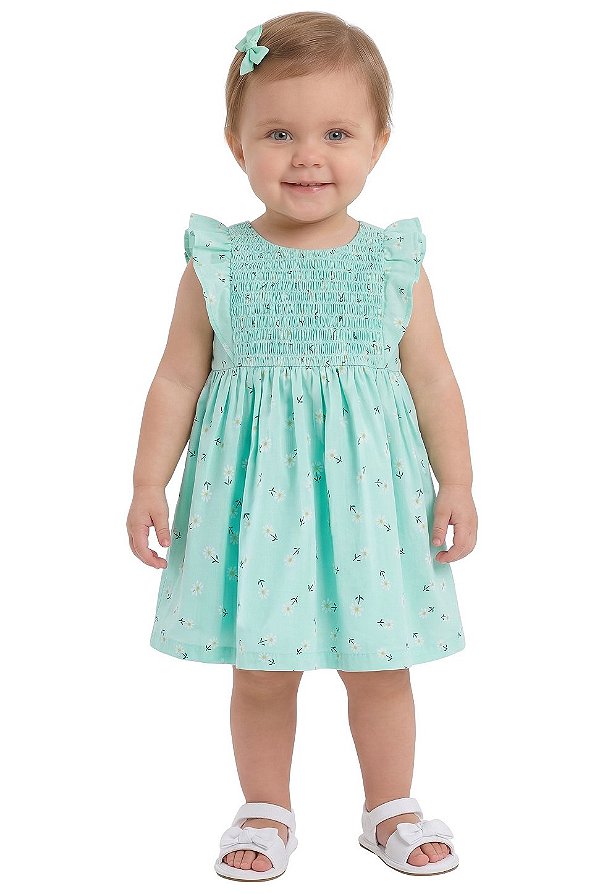 Vestido Bebê Carter`s Floral Algodão