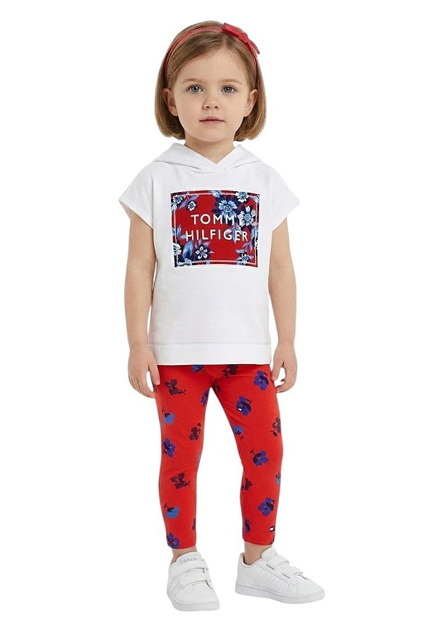 Conjunto Infantil Tommy Hilfiger Camiseta e Legging Estampada