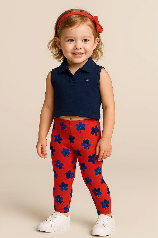 Conjunto legging e croped Tommy Hilfiger