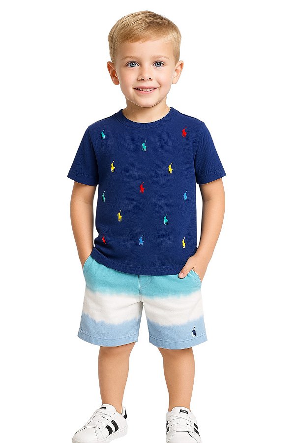 Camiseta – Polo Ralph Lauren Infantil Pony All-Over