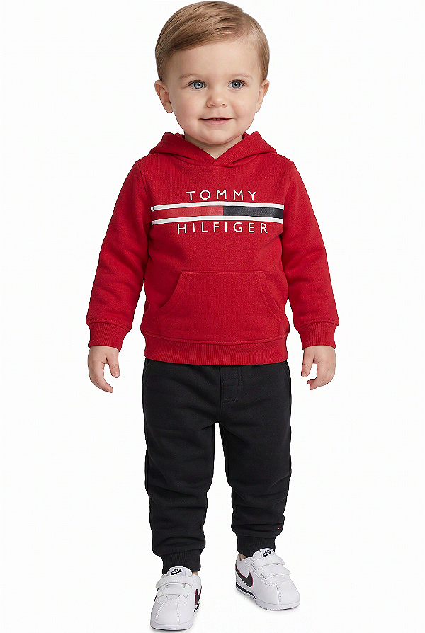 Conjunto em Moletom Baby Tommy Hilfiger