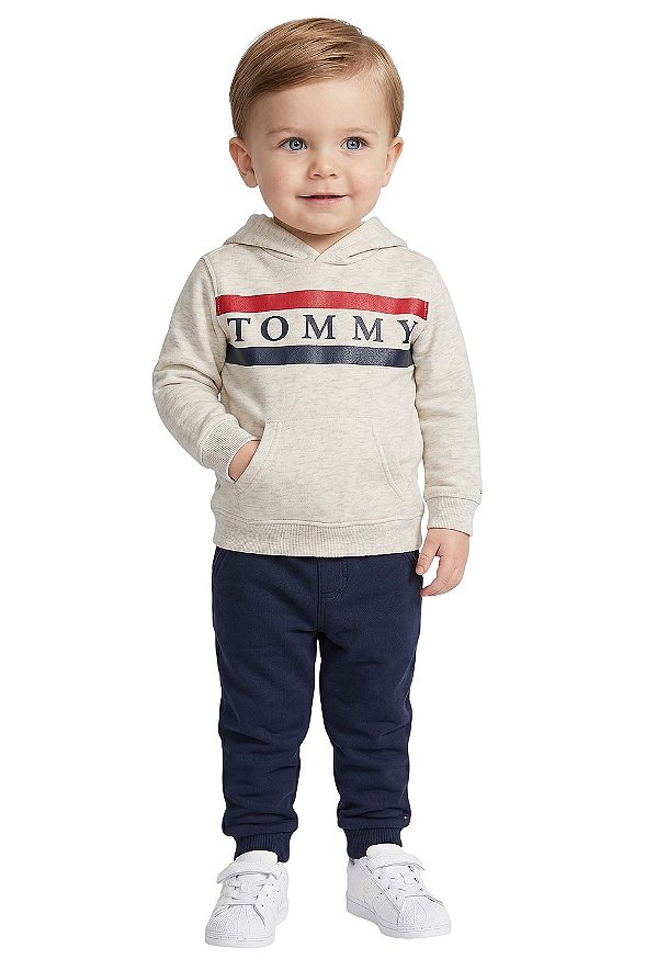 Conjunto Bebê Tommy Hilfiger Moletom com Fleece
