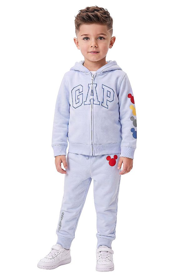 Conjunto Infantil Gap Disney Moletom Azul-Claro