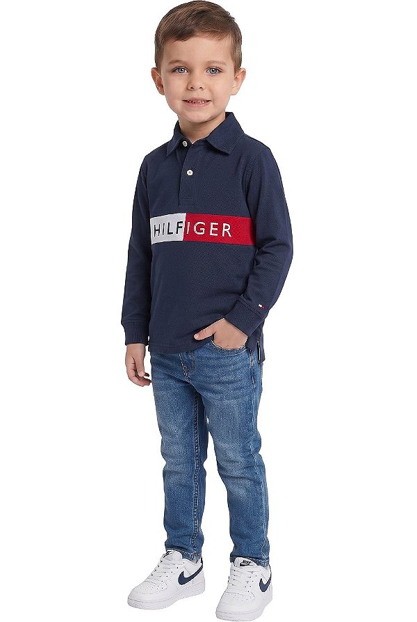 Camisa ML Gola Polo Kids Tommy Hilfiger