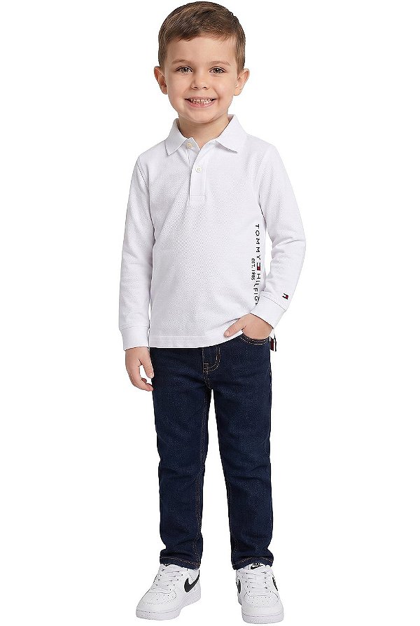 Camisa ML Gola Polo Kids Tommy Hilfiger