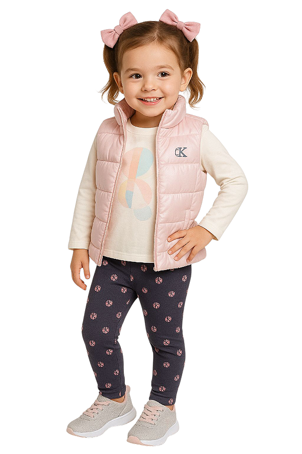 Conjunto Kids 3 Peças Colete Calvin Klein