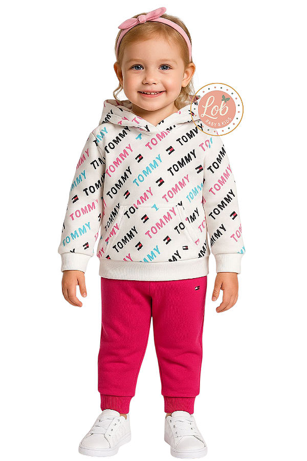 Conjunto em Moletom Kids Tommy Hilfiger