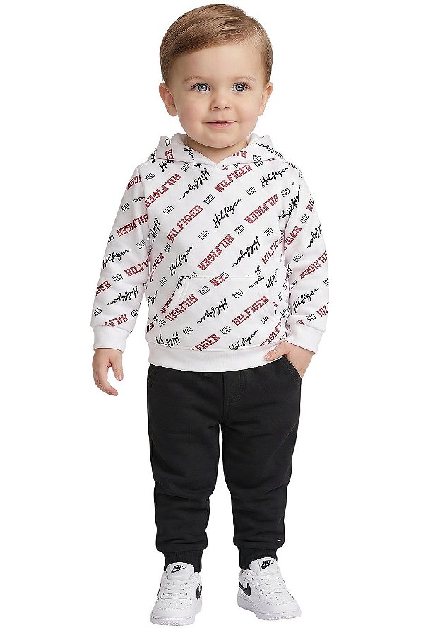 Conjunto Bebê Tommy Hilfiger Moletom com Fleece
