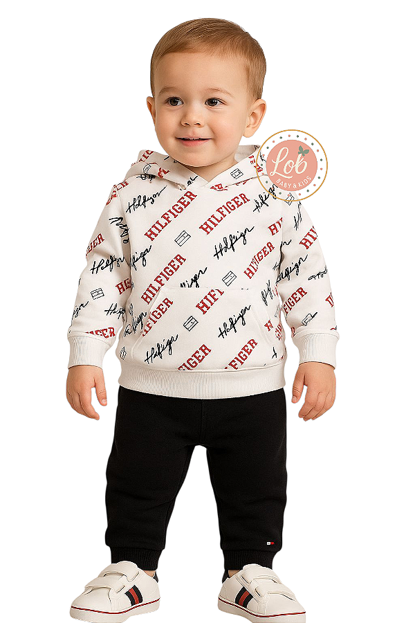 Conjunto em Moletom Baby Tommy Hilfiger