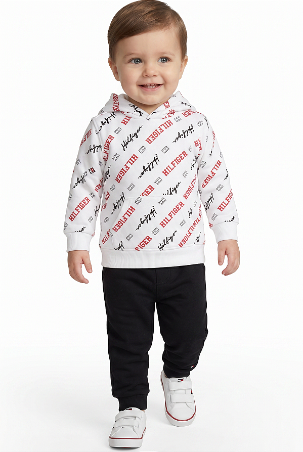 Conjunto Bebê Tommy Hilfiger Moletom Flanelado