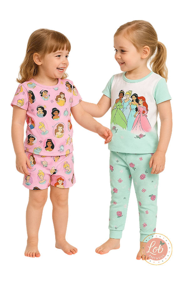 Kit pijama 4 Peças Princesas  Disney
