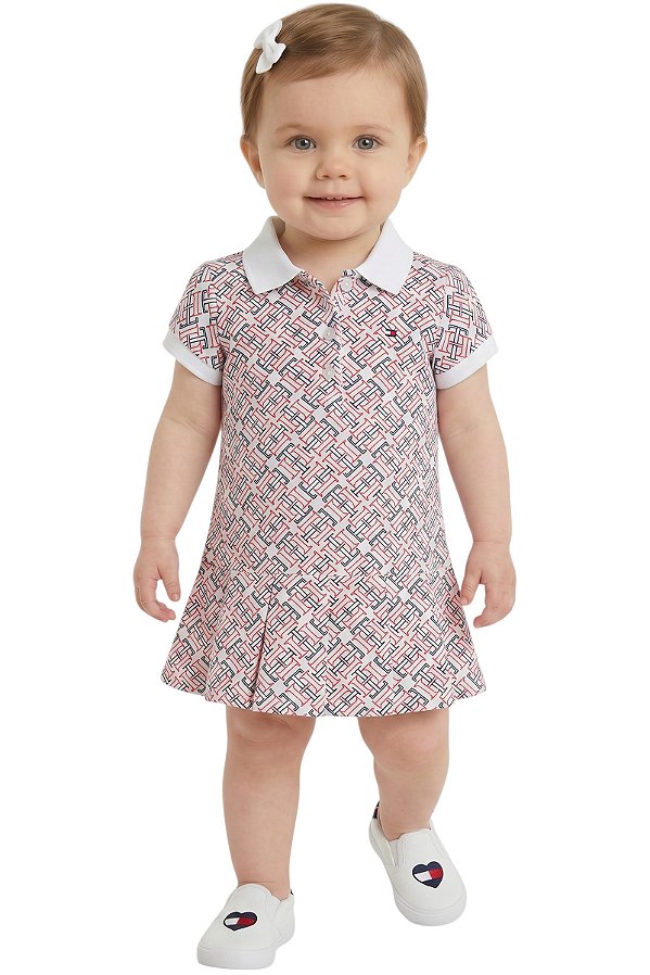 Vestido Baby Gola Polo Tommy Hilfiger
