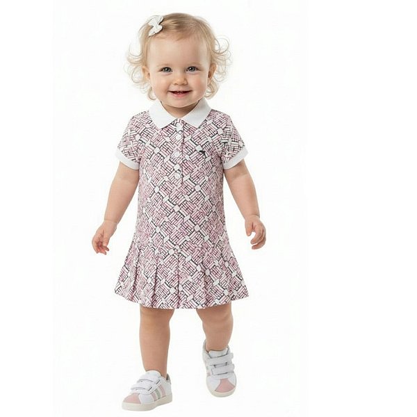 Vestido Baby Gola Polo Tommy Hilfiger