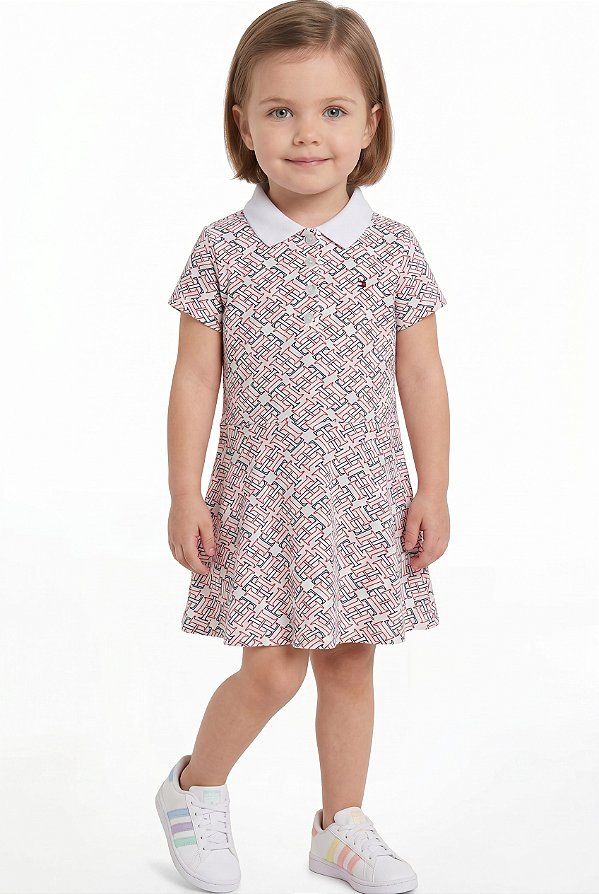 Vestido Kids Gola Polo Tommy Hilfiger