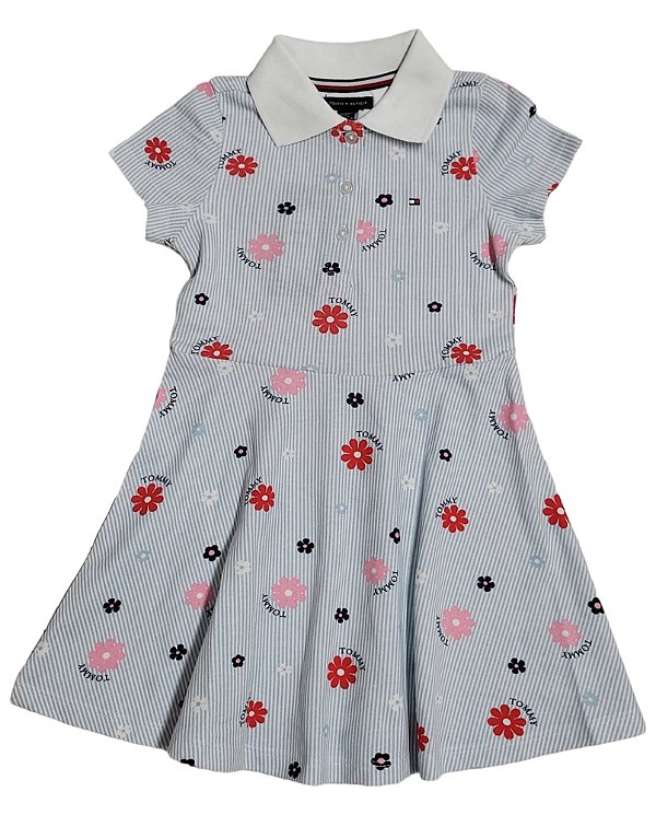 Vestido Kids Gola Polo Tommy Hilfiger