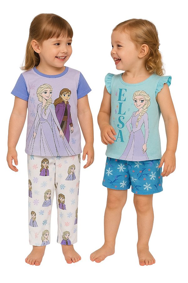 Kit Pijama Frozen  com 4 peças Disney