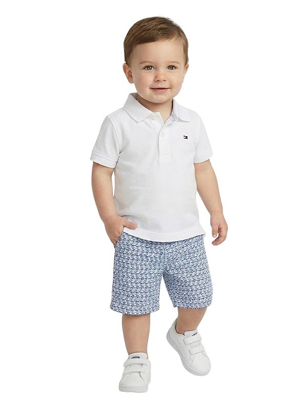 Camisa Gola Polo Bebê Tommy Hilfiger
