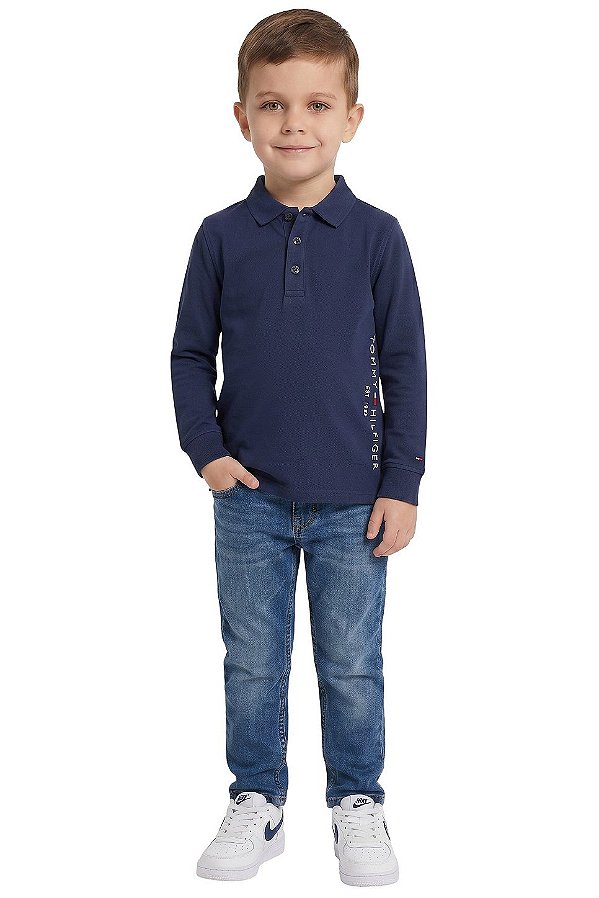 Camisa ML Gola Polo Kids Tommy Hilfiger