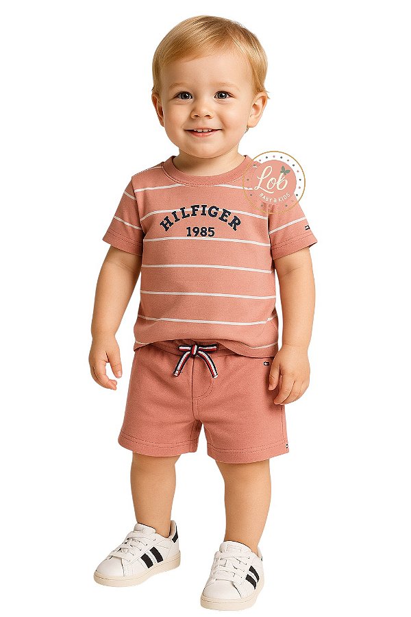 Conjunto – Tommy Hilfiger Bebê Camiseta + Shorts