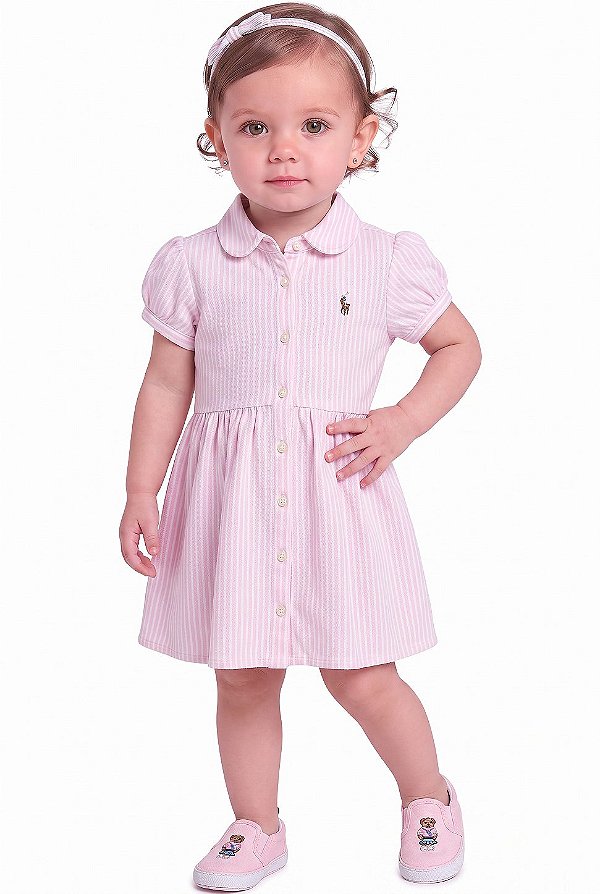 Vestido Listras Polo Ralph Lauren