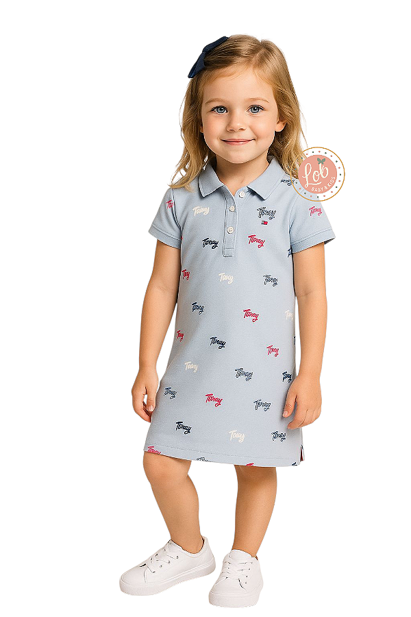 Vestido gola polo Tommy Hilfiger