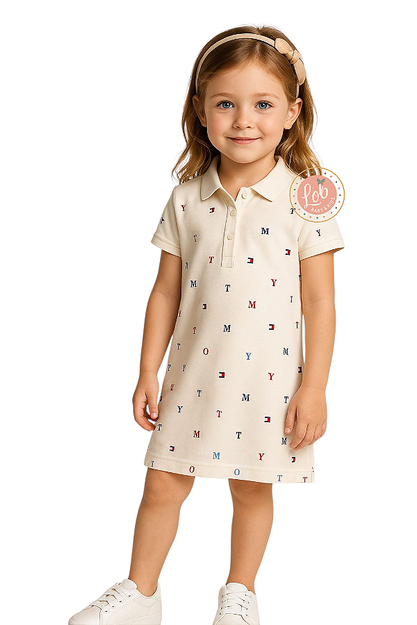 Vestido gola polo Tommy Hilfiger