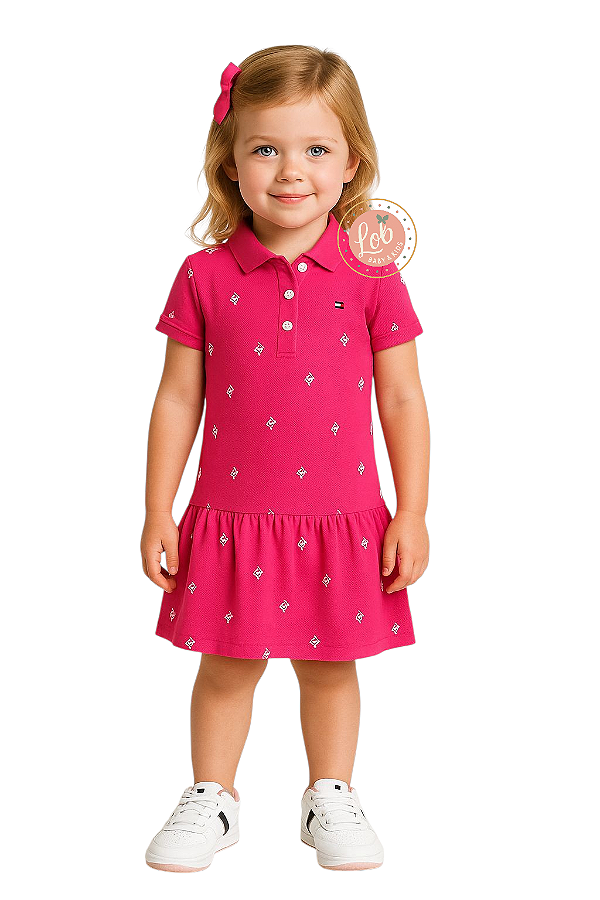 Vestido gola polo Tommy Hilfiger