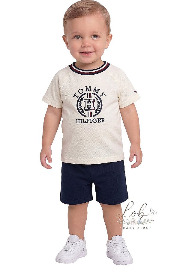 Conjunto Bebê Tommy Hilfiger Camiseta e Short